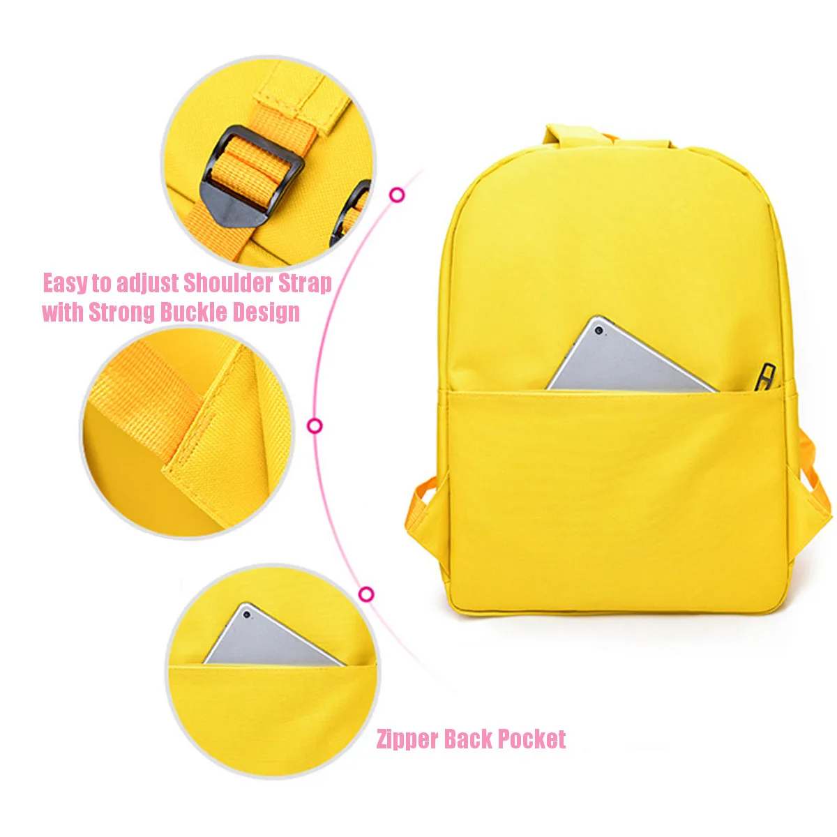 

4Pcs/Set Girls Nylon Waterproof Backpack Teenage Backpack School Satchel Bag Student Cross-body Bag Children Pencil Case