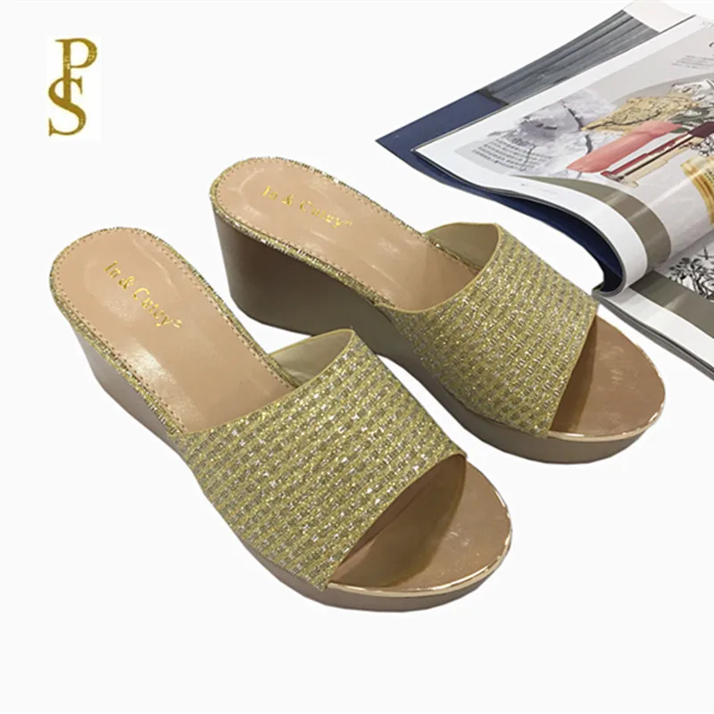 Блестящая женская обувь удобные туфли на танкетке для женщин легкая с