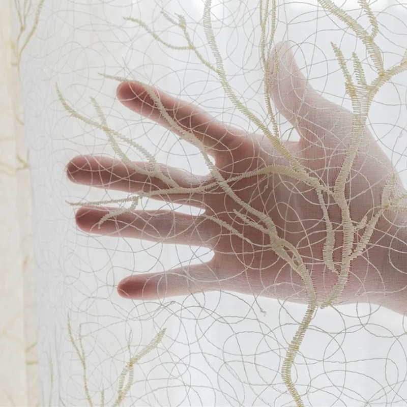 Геометрической формы в виде птичьего гнезда с Шторы для Гостиная прозрачная