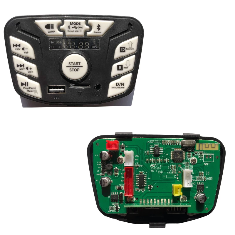 Consola Central de coche el&eacute;ctrico para ni&ntilde;os de 12V y 24V, interruptor de control de potencia de carro de beb&eacute; el&eacute;ctrico, transmisor de m&uacute;sica bluetooth-4