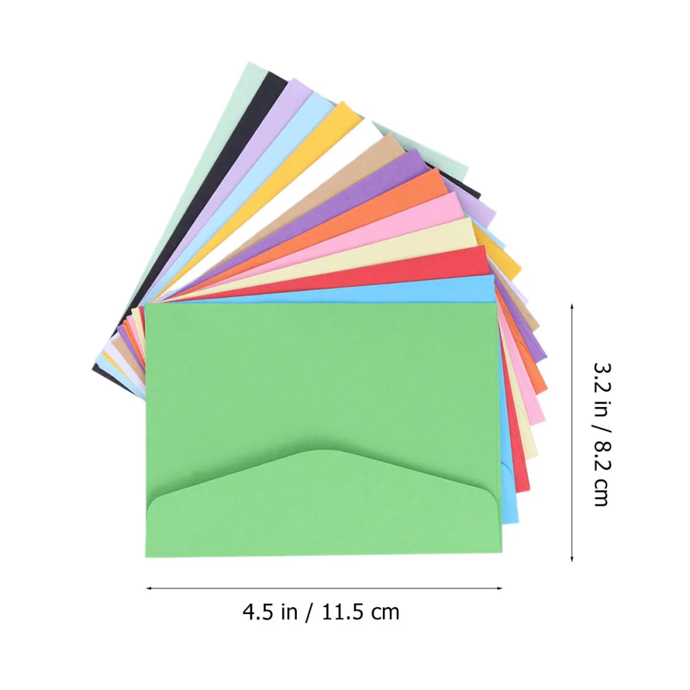 

200pcs Mini Envelopes Blank Stationery Color Envelopes Photo Letter Envelopes for Office School (Random Colors)