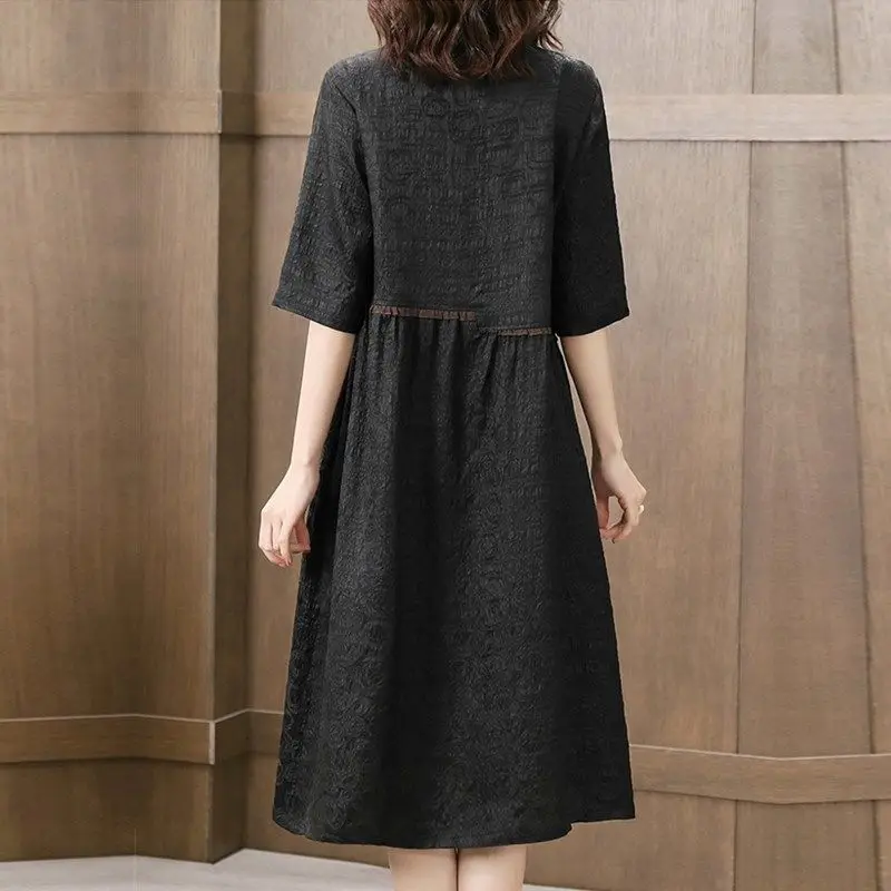 

Crepe Gauze Dress Women's Long Style New High End Silk Dress In Spring And Summer 2021