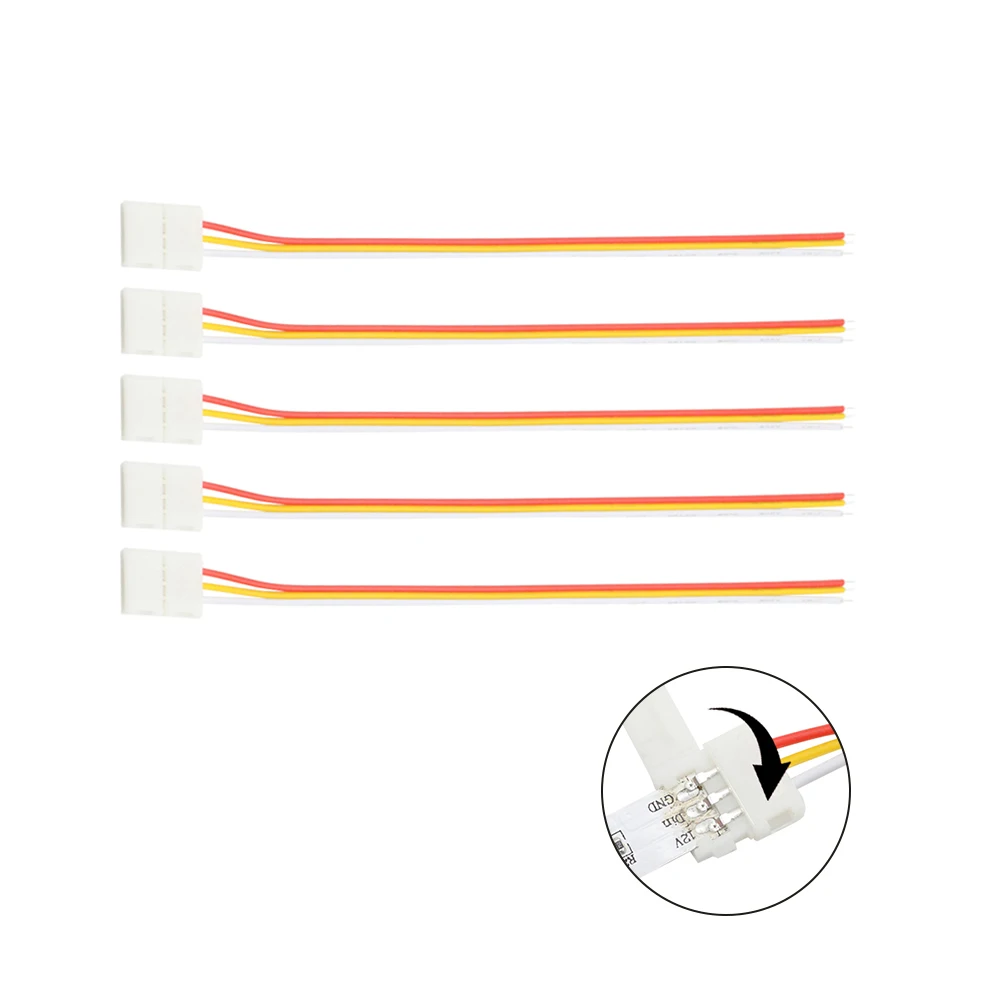 2/3/4/5 Pin 5-100 шт. 8 мм 10 12 разъем для светодиодной ленты 3528 5050 5630 RGB RGBW IP20