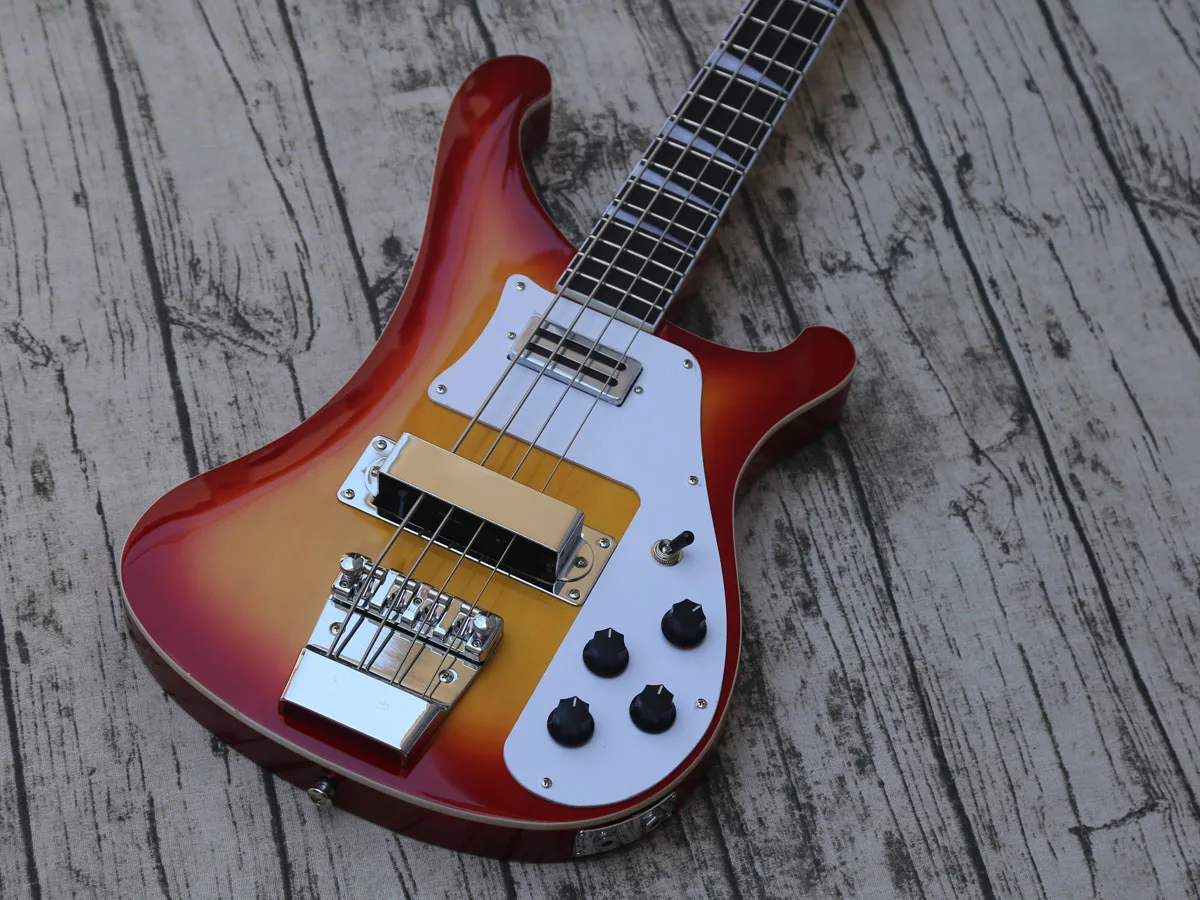 

4 Strings Electric Bass Guitar Neck Thru Body, Chorme Hardware
