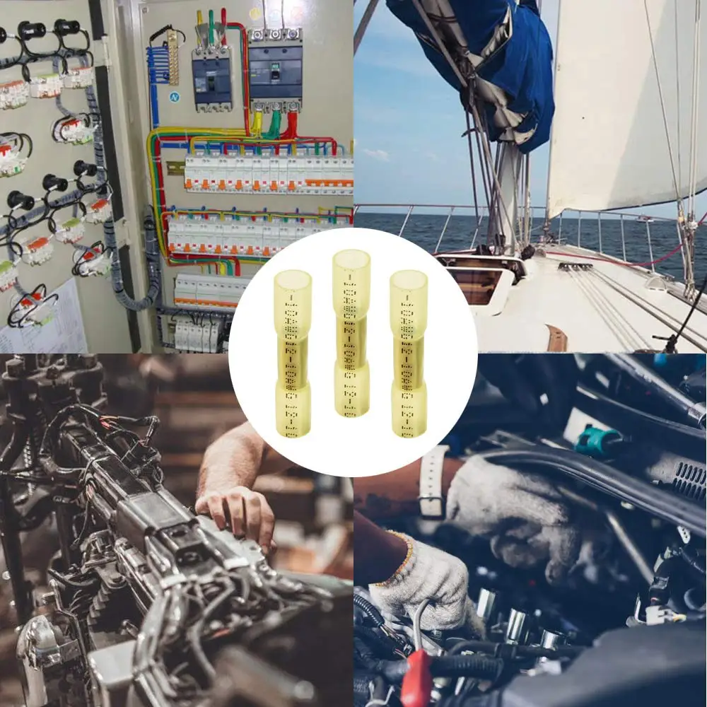 

500/300/200/100PCS Heat Shrink Crimp Terminals Waterproof Fully Insulated Seal Butt Electrical Wire Connectors 4.0-6.0mm2