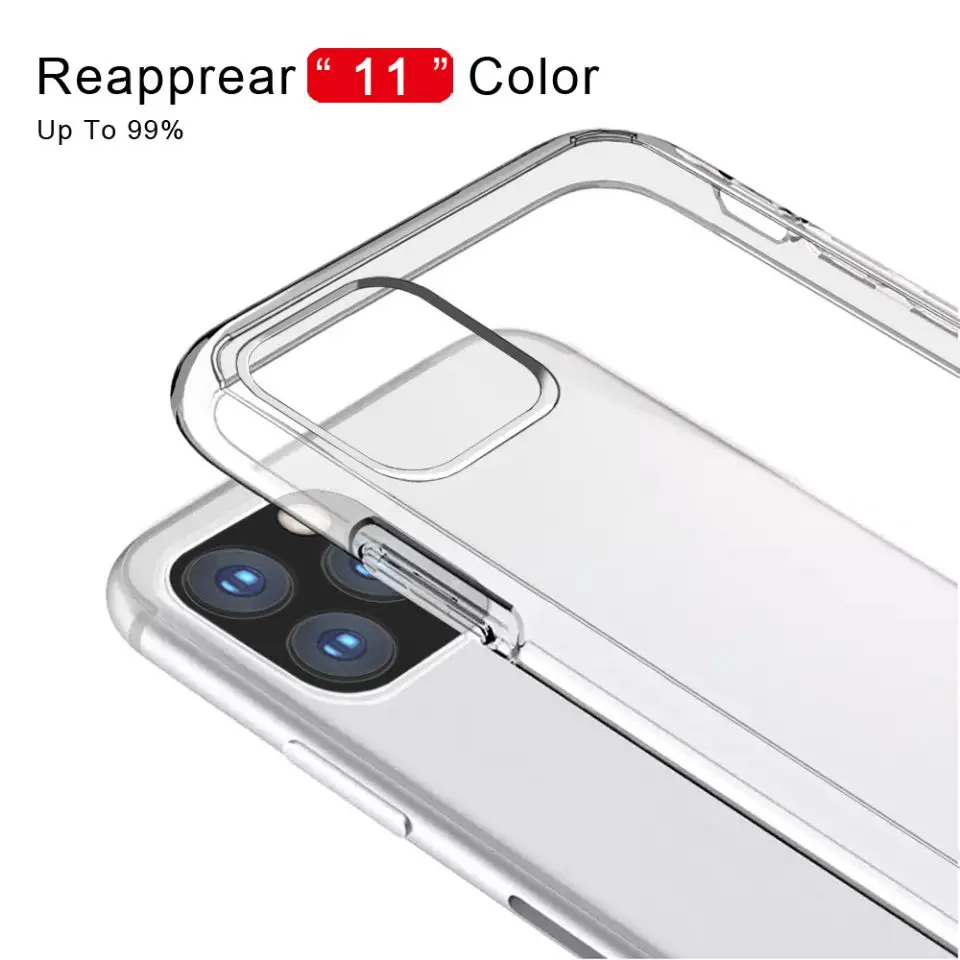 Оригинальный чехол для iPhone 12 Pro Max 13 11 XR XS SE 2020 прозрачный телефона из ТПУ и ПК Apple 8