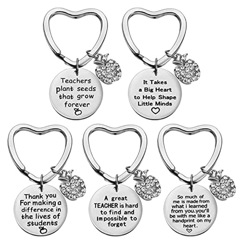 

Teacher Keychain From Students Stainless Steel Teacher Gifts for Womem Men Key Ring Gift for Instructor Professor Mentors