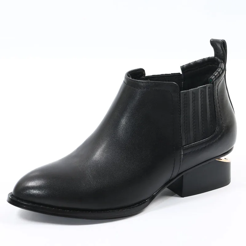 

VALLU 2020 autumn winter women's boots heel women's spring leather boots