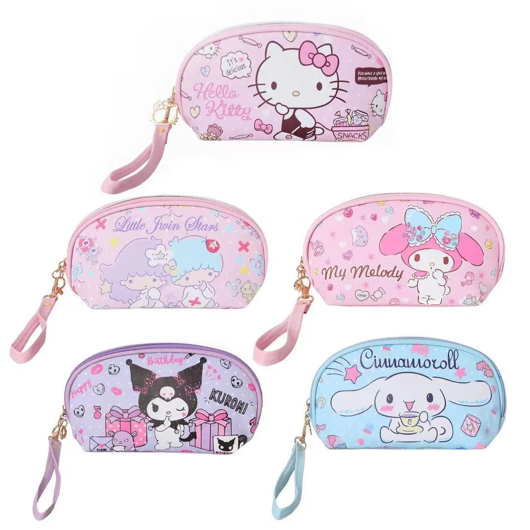 Sanrio кошелек для монет на молнии из искусственной кожи Hello Kitty Kuromi чехол карандашей