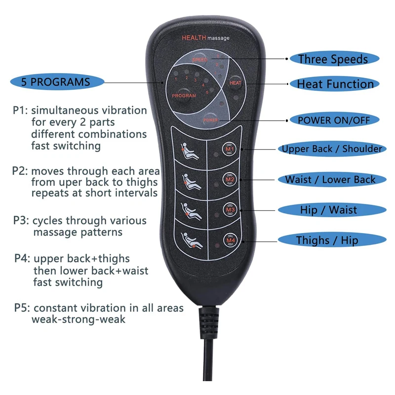 Массажное электрокресло DARCON вибрирующий массажер для шеи спины и Массажный