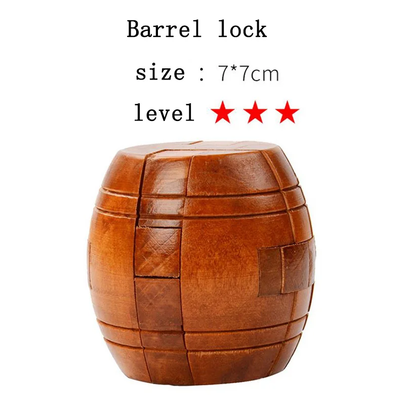 New Design IQ Brain Teaser Kong Ming Lock 3D Wooden Interlocking Puzzles Game Toy Bamboo Small Size For Adults Kids | Игрушки и хобби