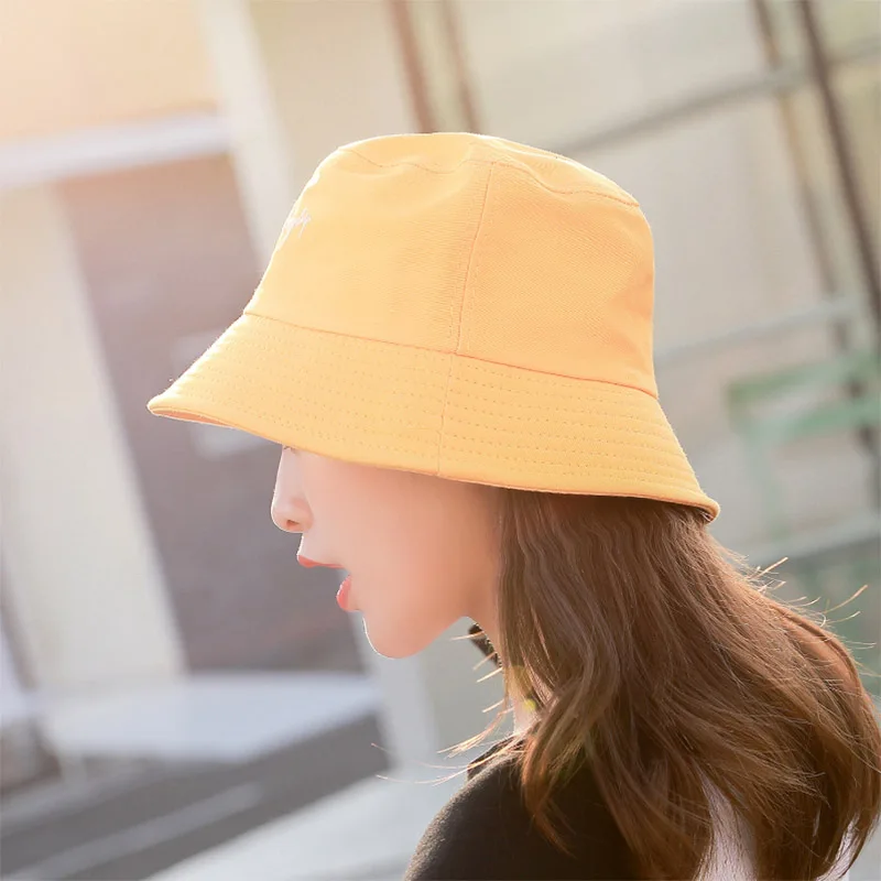 

Bucket Hats Women Korean Sunshade Female Summer Black Soft Lovely Fisherman Hat Womens Harajuku All-match Couples Daily Student