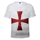 Новые Тамплиеры 3D футболка для мужчинДамская мода футболки красивые повседневные футболки с коротким рукавом с О-образным вырезом топы