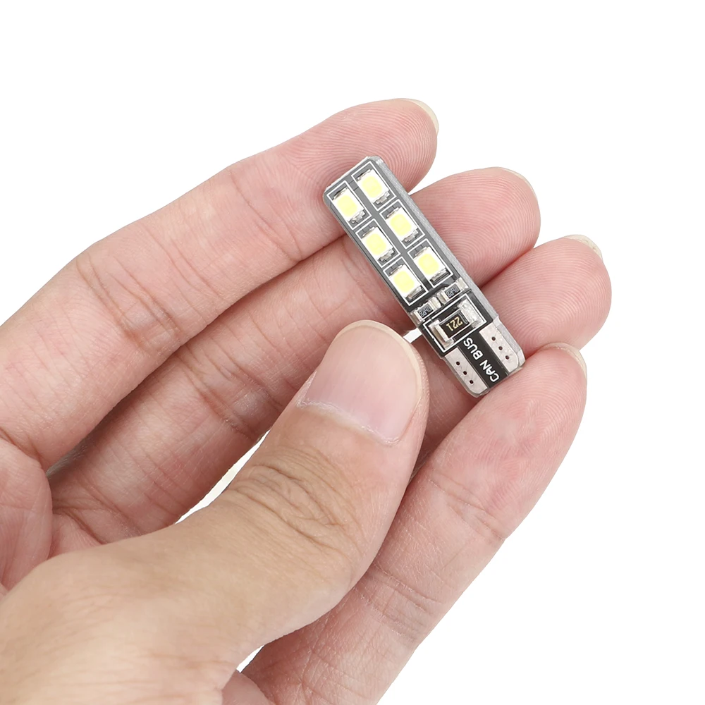 Автомобильная светодиодсветодиодный лампа T10 Canbus 12SMD для багажника Задний сигнал