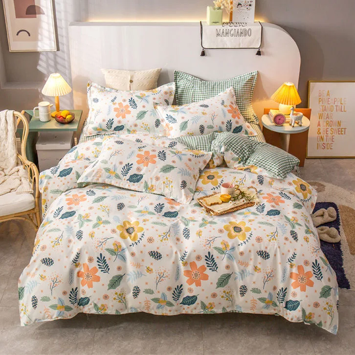 Cotton Thicken Bedding Set Bed Line Duvet Cover Pillowcase Bedroom Home Decor Single Double Queen King Comforter Blanket150/180