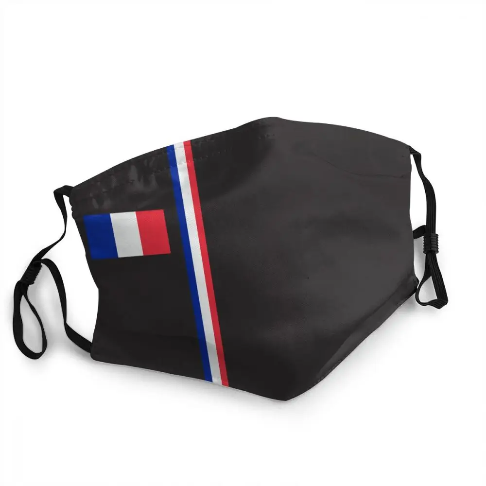 

France Flag French Men Women Non-Disposable Mouth Face Mask Anti Haze Dustproof Protection Cover Respirator Mouth Muffle