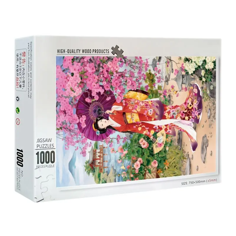 

New 1000 Pieces a young beauty Puzzles Wooden Jigsaw Puzzles Floor Puzzle Intellectual Game Learning Education Decompression