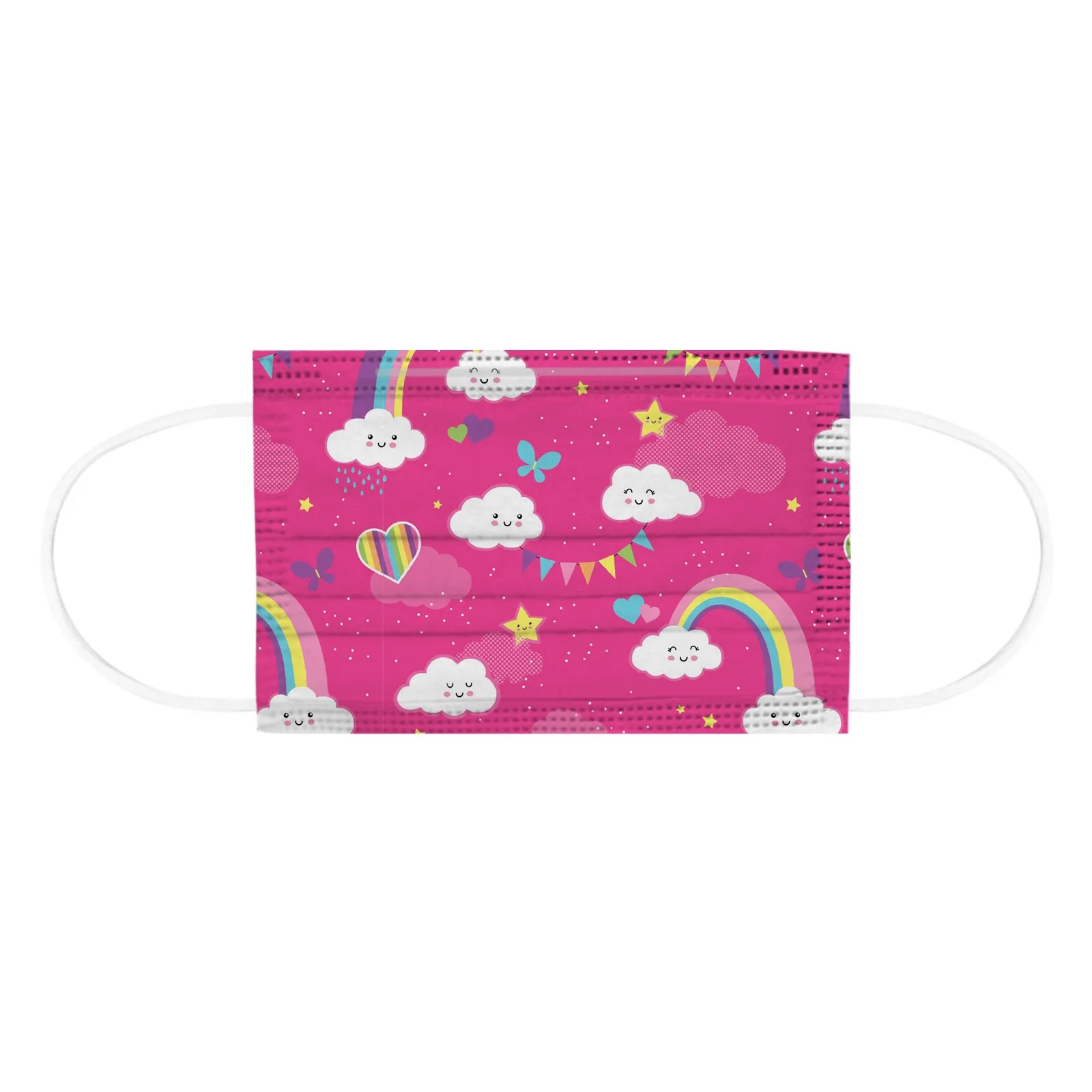 

Kids 50pcs Mask Children's Disposable Cartoon Cotton Face Mask Industrial 3ply Ear Loop Hygiene Adjustable Masks Mascarilla