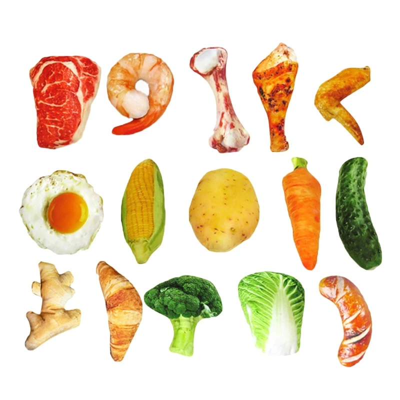 

P8DE Pet Molar Supplies Food Shaped Environmental Protection Material Toys