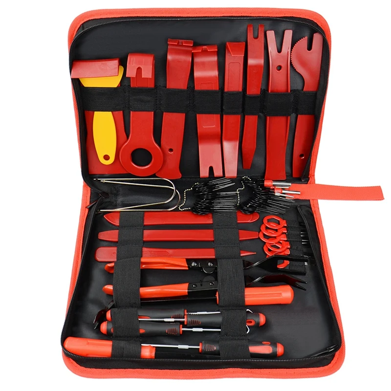 

27Pcs Car Repair Tools Trim Clips Removal Auto Door Panel Dash Kit Panel Tool Set Portable Fastener Kits