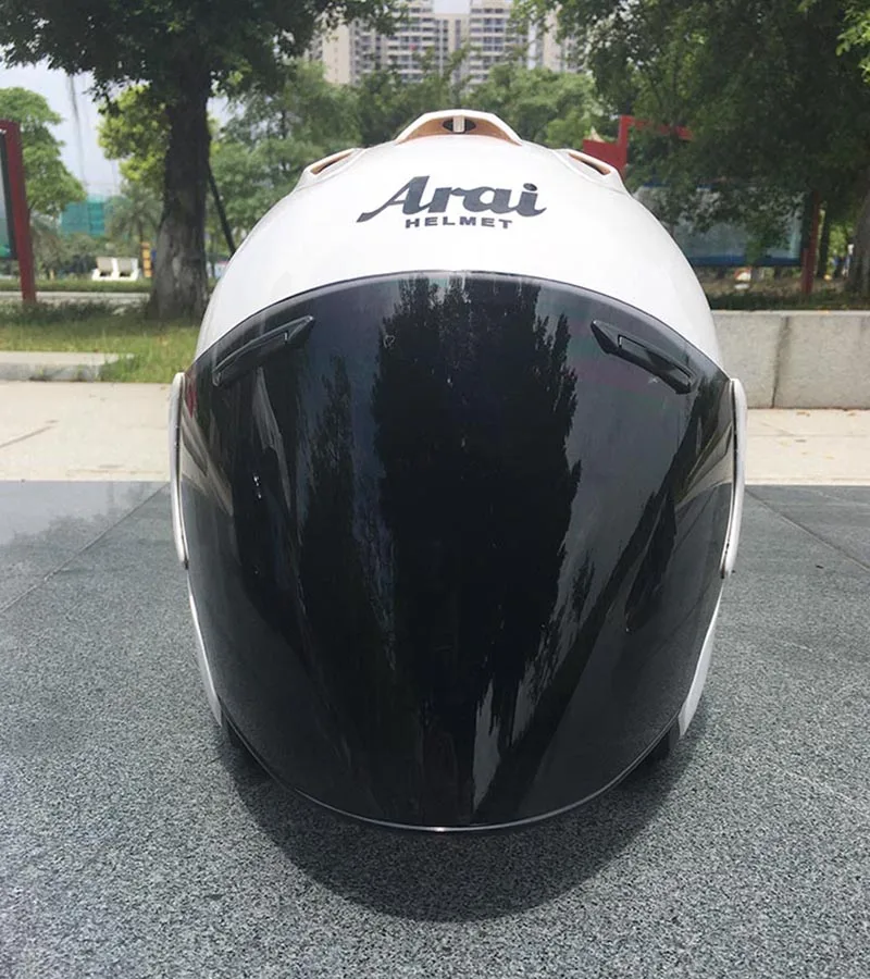 Полушлем для мотоцикла Белый защитный шлем с открытым лицом 1/2 градусов|Шлемы| |