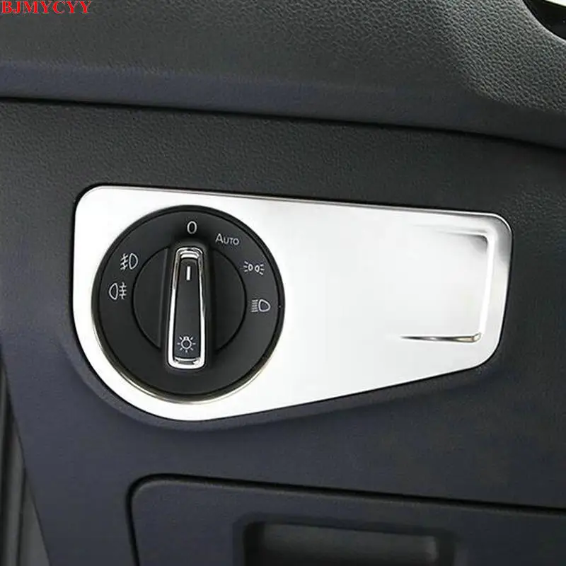 BJMYCYY для Volkswagen VW Tiguan 2017 второго поколения фара крышка выключателя освещения Headligt