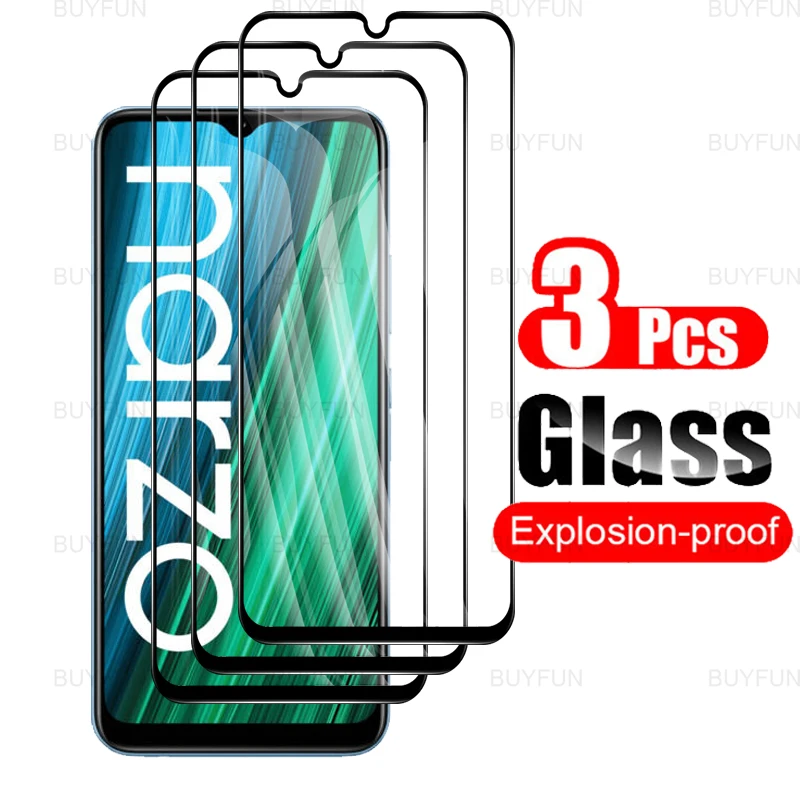 

Пленка из закаленного стекла HD 3 шт. для Realme Narzo 50A, 6,5 дюйма, полная защита экрана для Realme Realmi Narzo 50i 50a, пленка для телефона