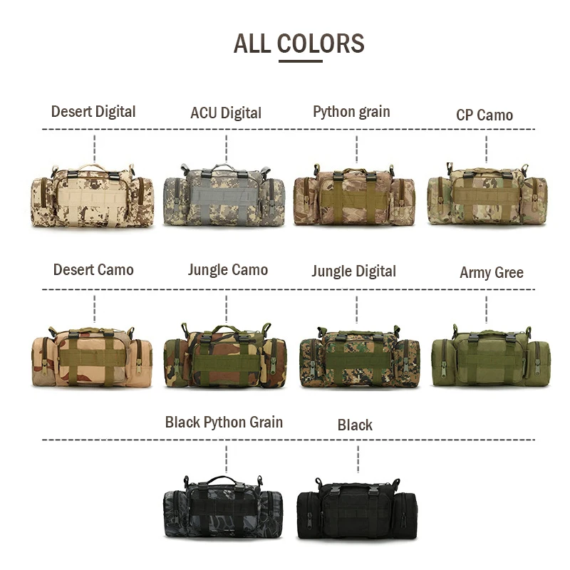 

High Quality Oxford Travel Bag For Men Women Camouflage Waterproof Portable Shoulder Bags Military Tactics Crossbody Bag Outdoor