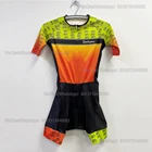 Костюм женский оранжевый для велоспорта, пикантный костюм для езды на велосипеде, одежда для шоссейного велосипеда, триатлоновые колготки, на лето