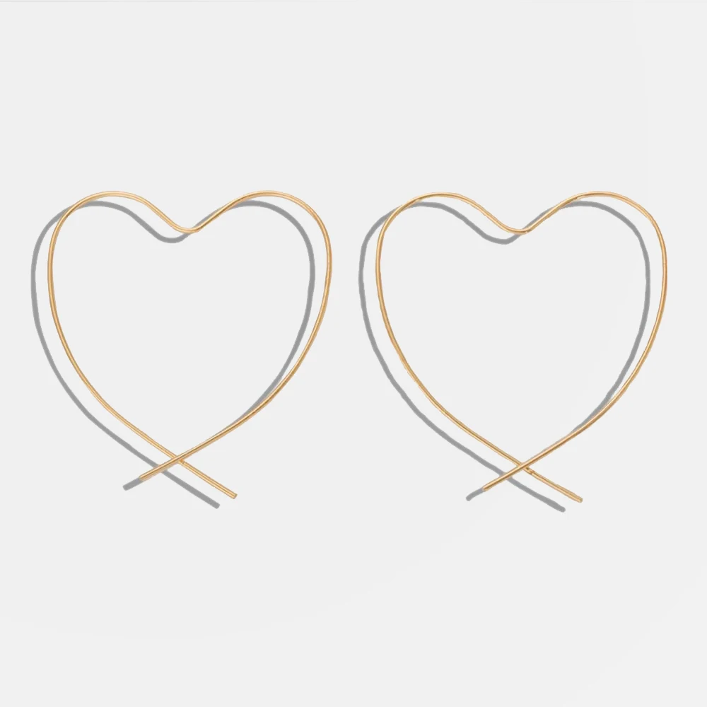 2020 модные серьги кольца в форме сердца для женщин золотые большие геометрические