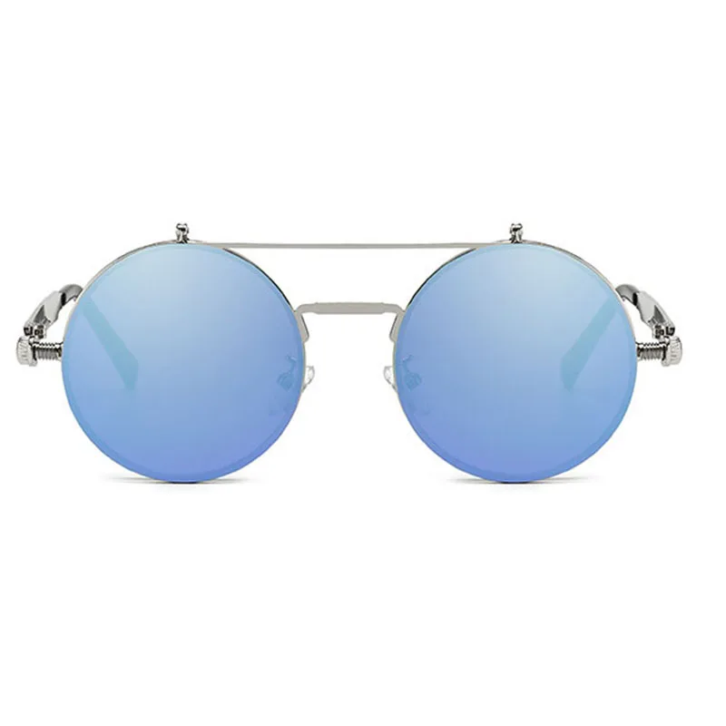 Классические винтажные круглые солнцезащитные очки в стиле стимпанк для мужчин