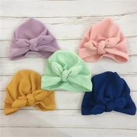 knot bow baby headbands toddler headwraps baby turban hats babes caps elastic hair accessories