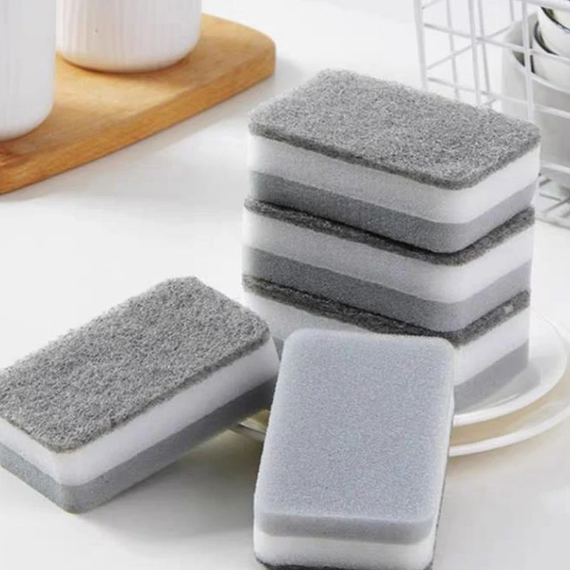 

5pcs Household Cleaning Sponge Scouring Pad Kitchen Dishwashing Sponge Cleaning Sponge Pad Washing Sponge Kitchen Accessories
