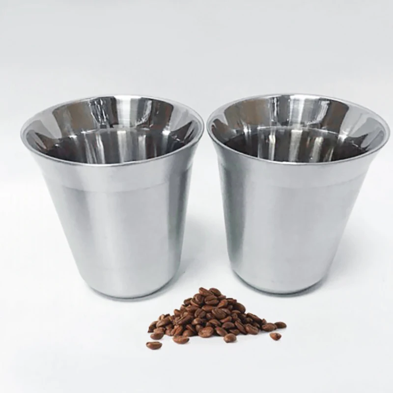 Капсульная Термокружка Nespresso двухслойная чашка из нержавеющей стали 304 для