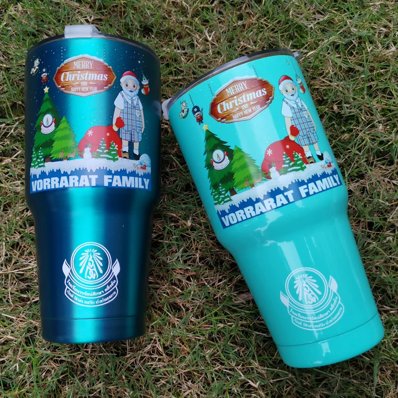 HOWTELEE 30 унций очки из нержавеющей стали чай кофе Медведь Кружки SS304 для