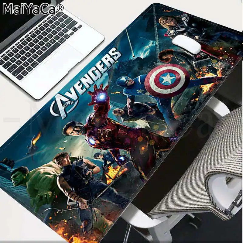 Lock Edge 40X90cm Maiyaca Marvel Мстители эндигровая клавиатура резиновый коврик игровой коврик для мыши Настольный коврик большой коврик для мыши клавиатуры коврик - Цвет: Lock Edge 40X90cm