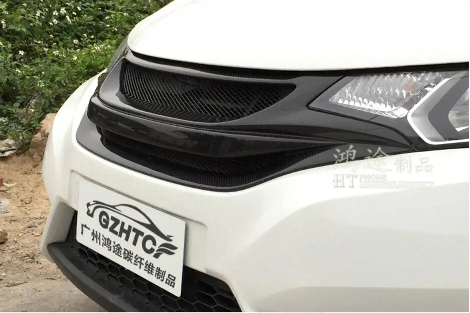 Углеродное волокно хромированный автомобильный передний бампер сетчатая