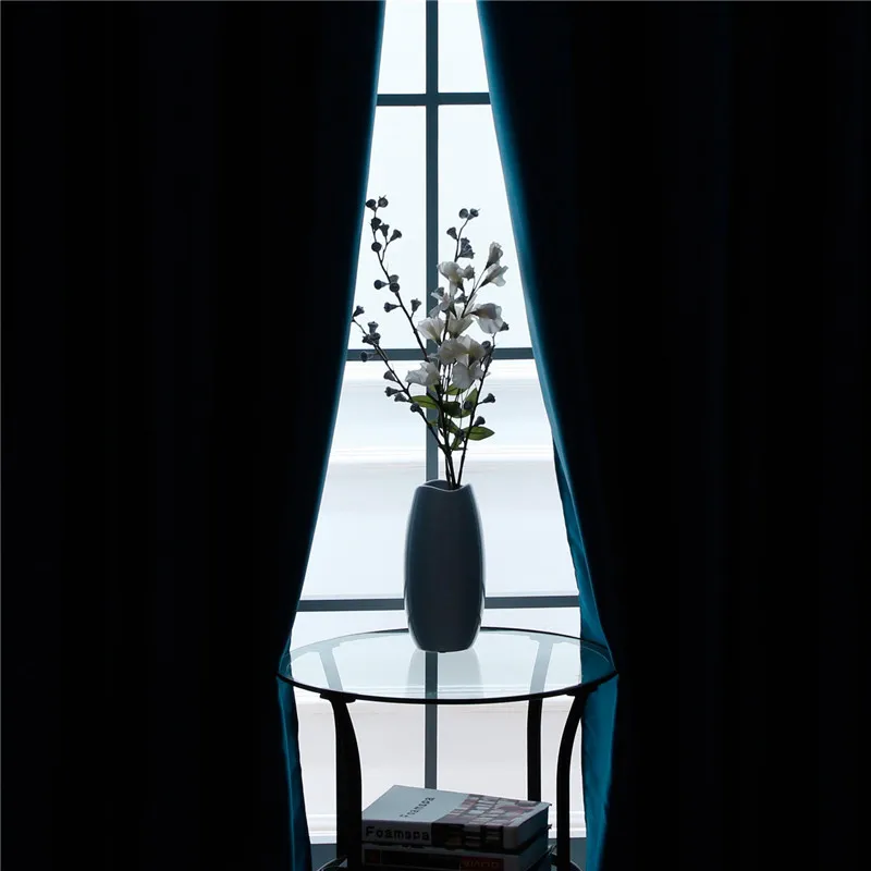 New Nordic Style Blackout Curtains for Living Room and Bedroom Glossy Pink Pure Color Full Finished Backdrop Curtain | Дом и сад