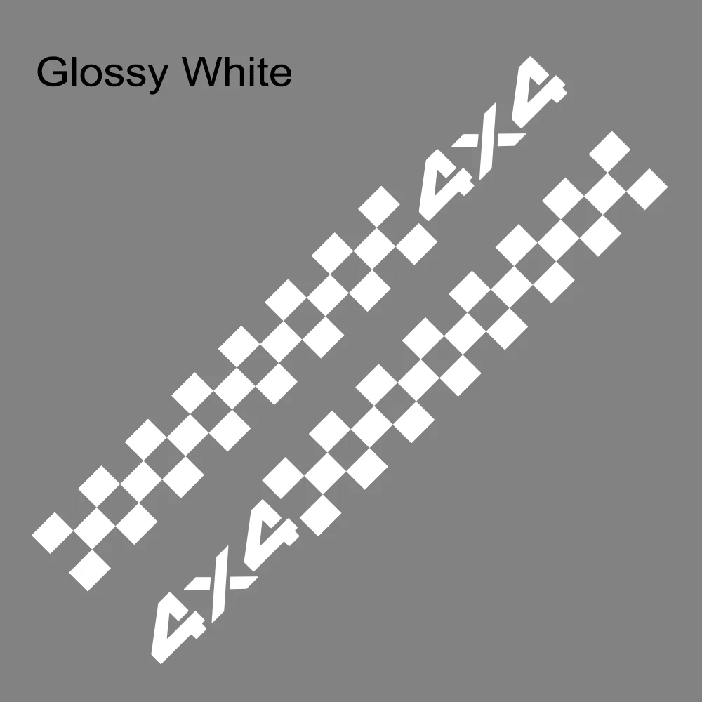 Glossy white 2 шт. автомобильные боковые юбки наклейки Авто DIY виниловая пленка стильные графические наклейки гоночный Спорт тюнинг для Suzuki Jimny автомобильные аксессуары - Название цвета: Glossy white