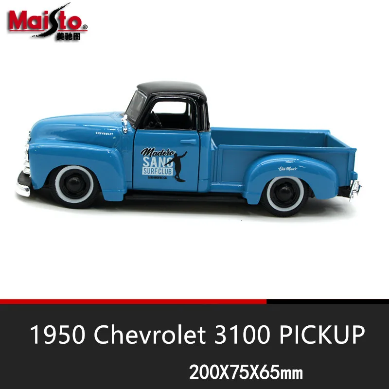 Модель автомобиля Maisto 1:24 1950 для пикапа Chevrolet из сплава модель литья под давлением