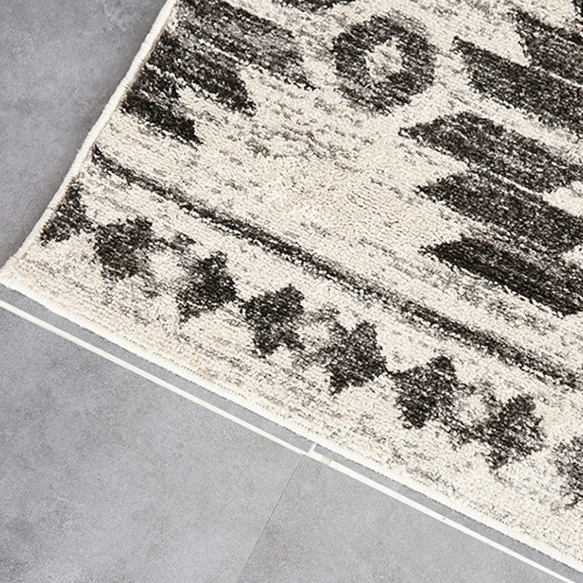 Ковер для гостиной в скандинавском стиле с геометрическим рисунком большой