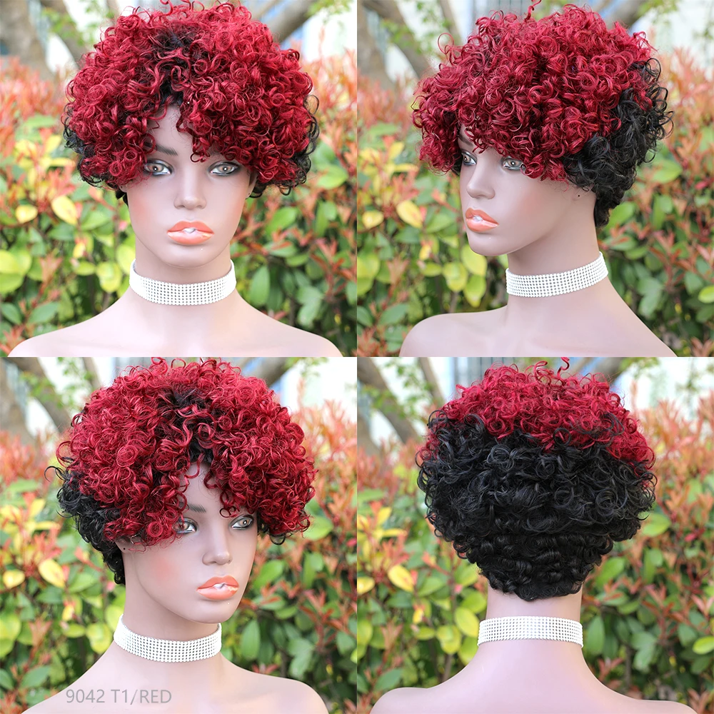 Парики с испанской волнистой машиной модные женские парики машинкой Короткие