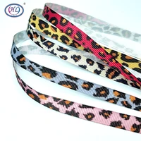 hl 10mm 5yards leopard grosgrain ribbons wedding party decoration diy sewing gift wrapping christmas ribbon