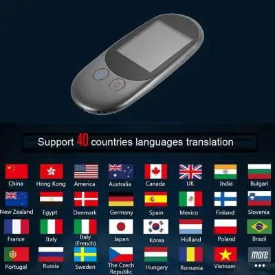 

Portable AI Smart Voice Instant Translator Device with 40 Languages