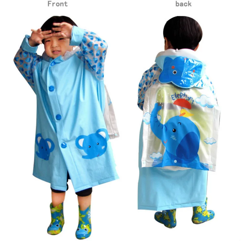 

1pcs Student Backpack Belt Raincoat Baby Children Cartoon Rainproof Rain Coat Girls and Boys Waterproof Poncho Rain Cover