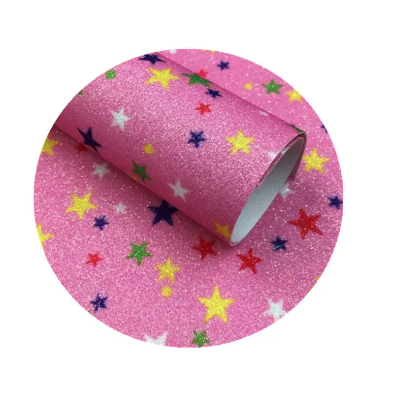 Star pink 20*30 см Радужный Блеск Русалка искусственной искусственная кожа бант для волос сумки лоскутное шитье материалы для ручных поделок - Цвет: Star pink