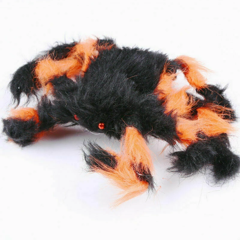 Хэллоуин Поддельные меховой паук ужасный в стиле Харадзюку трюк лечения