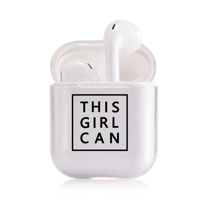 I201175 Беспроводной чехол Airpods с надписью Love Heart Rainbow Red Letter, защитный прозрачный чехол для наушников, классный портативный милый чехол для наушников - Цвет: I201175