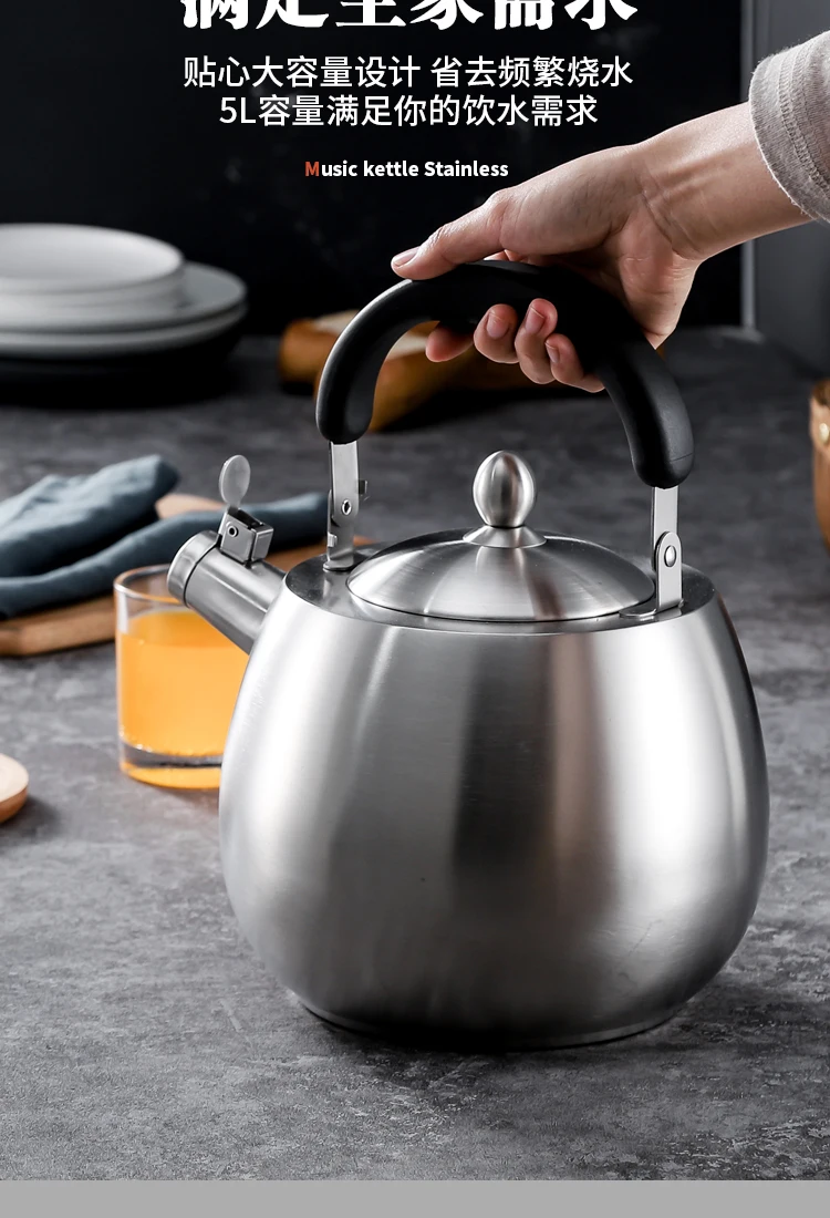 Чайник газовый из нержавеющей стали 304 для приготовления больших