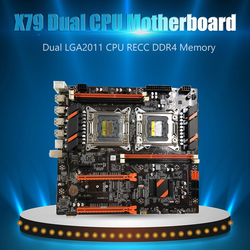 Verkauf X79 Dual Cpu Desktop-Computer Motherboard Lga 2011 16 Usb Port Ddr3 Sata Pcie X16 Pubg Spiel Motherboard